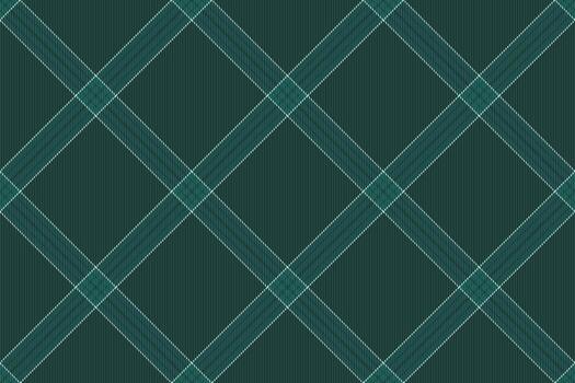 Classic tartan pattern with emerald green hues and intersecting lines. Ideal for backgrounds, textiles, or sophisticated graphic designs, adding a touch of tradition. vector