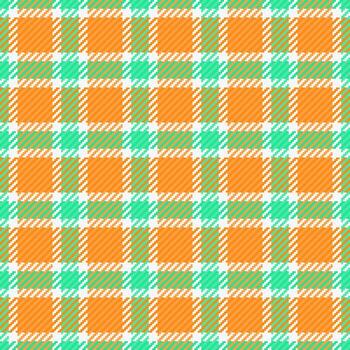 Vibrant, textured plaid pattern in orange and green hues. Perfect for adding a touch of classic style to backgrounds, textiles, fashion designs, and various creative projects. vector