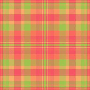 Grid background pattern tartan, gorgeous fabric plaid. Printout seamless texture textile check in red and orange colors. vector