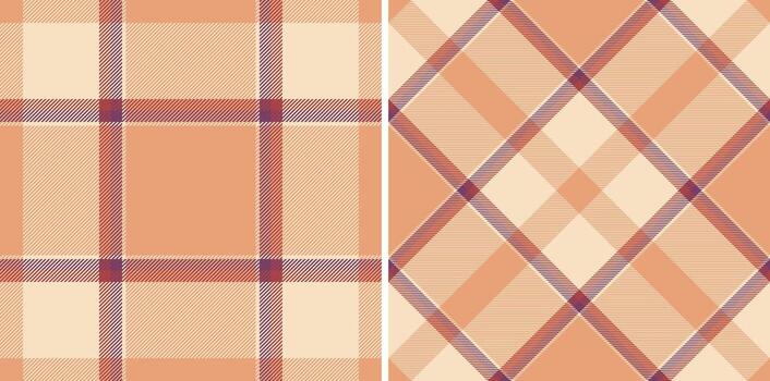 Two seamless pastel plaid patterns. Perfect for textile design, website backgrounds, or autumnal branding. These soft, muted tones offer a versatile and stylish aesthetic. vector