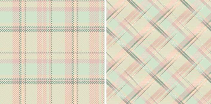 Tartan background texture of pattern seamless with a check plaid fabric textile. Set in fall colors of stylish wool coat outfits. vector