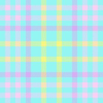 Vivid seamless background, pop tartan textile texture. Blank check fabric pattern plaid in light and teal colors. vector