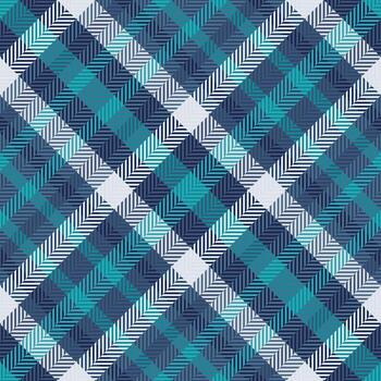 Stylish textile pattern of checks in cool blues and greens. Suitable for backgrounds, textures, or graphic design elements. Versatile backdrop for various projects. vector