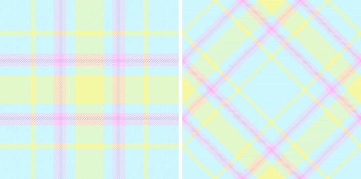 Pastel plaid pattern, soft and cheerful. Two variations, perfect for backgrounds, textiles, crafts, and creative projects needing a lighthearted touch. vector