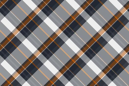 Strong check texture plaid, checking tartan pattern fabric. Irish seamless textile background in grey and dark colors. vector