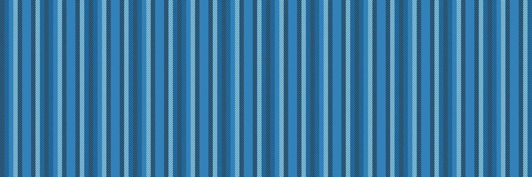 Open lines vertical textile, detailed texture fabric. Room pattern stripe background seamless in cyan and dark colors. vector