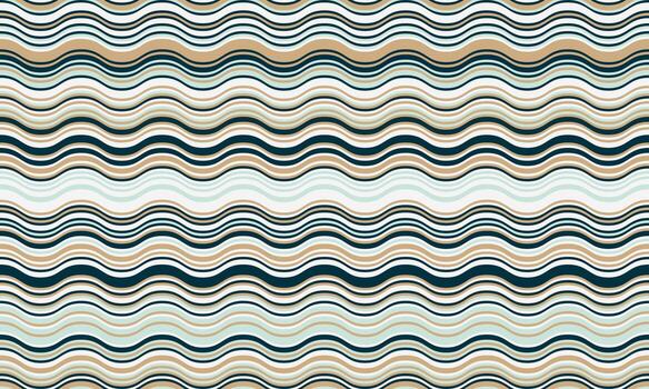 Serene wavy lines in muted earth tones create a calming, minimalist pattern ideal for backgrounds, textiles, or website design. vector
