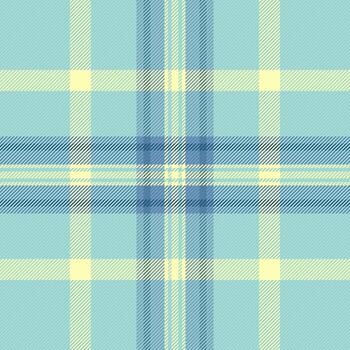 Intense fabric tartan texture, layout plaid pattern check. Infinity background seamless textile in light and cyan colors. vector