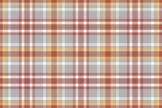 Repeatable patterns plaid check tartan, close up seamless textile background. Vichy pattern fabric texture in red and sea shell colors. vector