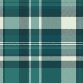 Installing textile texture, close up pattern background plaid. Detailed fabric seamless check tartan in teal and cyan colors. vector