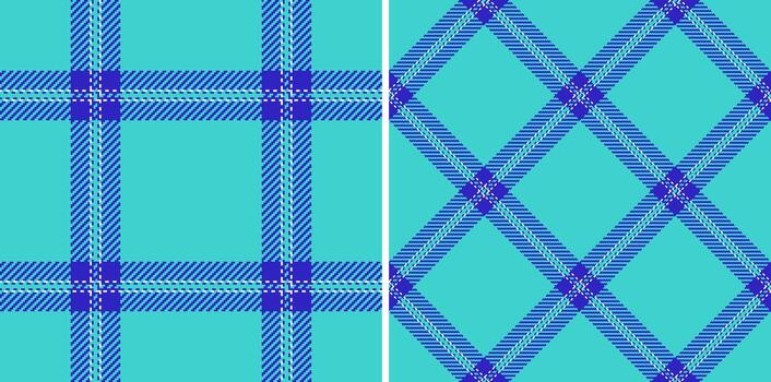doble resumen tartán patrones crear visual textura. el sin costura antecedentes de verde azulado y azul, Perfecto para textil, moda, o gráfico diseño proyectos versátil, elegante, y moderno. vector