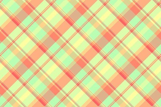 Abstract plaid pattern background with intersecting lines. Textile design, seamless texture in yellow, red, and green. Use for fabric, backdrops, or wrapping paper designs. vector