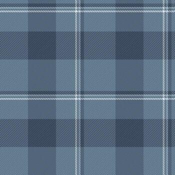Scottish textile seamless pattern, coat plaid check background. Backdrop tartan fabric texture in cyan and light slate gray colors. vector