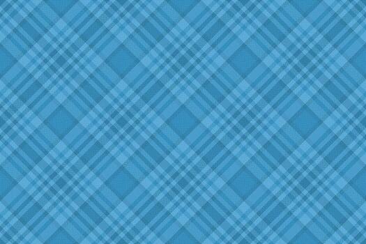 Herringbone pattern tartan fabric, track plaid background seamless. Close up check texture textile in cyan color. vector