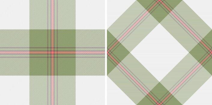 Classic textile pattern with tartan texture in soft green and pink hues. Ideal for backgrounds, apparel design, and traditionalthemed projects. Versatile and stylish. vector