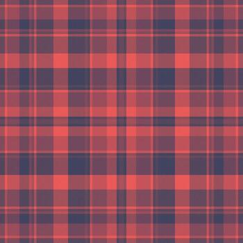 Classic red and navy plaid pattern. A versatile, timeless textile design. Ideal for backgrounds, apparel, or adding a touch of rustic warmth. Seamless and stylish. vector