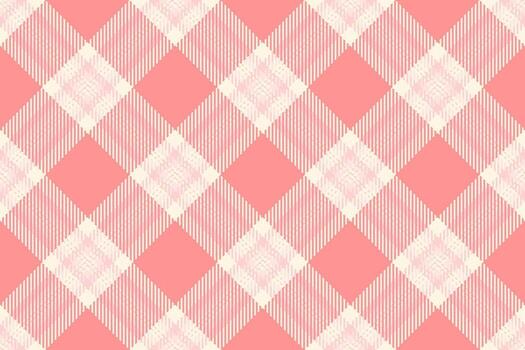 Classic pink plaid pattern. Textile design for fashion, backgrounds, or crafts. Seamless repeatable texture. Use for print, digital art, and design projects. vector