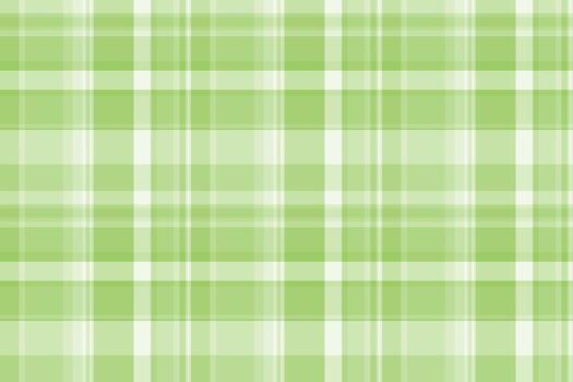 Asymmetric seamless check , linear fabric texture pattern. Stitch background plaid textile tartan in light and green colors. vector