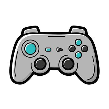 Modern Gaming Controller Icon - Digital Entertainment Device, analog sticks vector