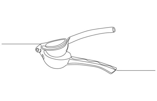Citrus Squeezer Line Art, continuous line art drawing Lemon Squeezer, vector