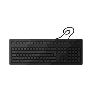 parte superior ver de un negro computadora teclado vector