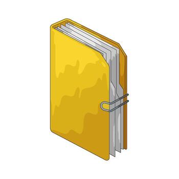 Illustration of an Open Yellow File Folder vector