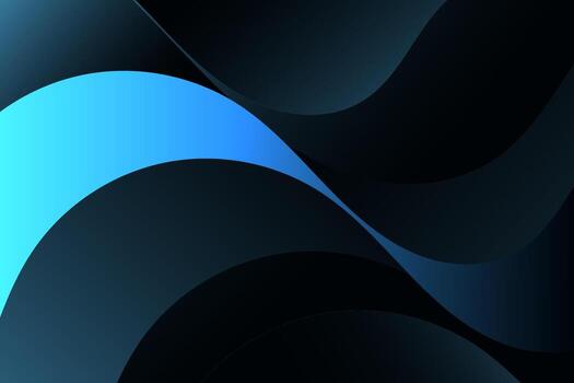 dinámica azul y negro fluido resumen antecedentes con degradado olas vector