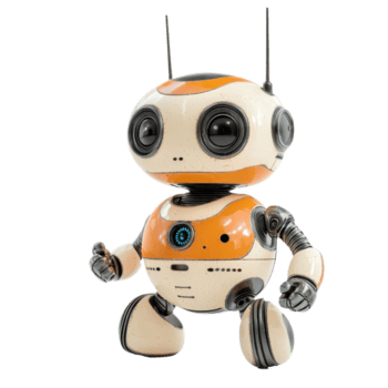 une mignon, compact robot avec rond Caractéristiques et brillant couleurs, conçu pour interaction et Fonctionnalité. png