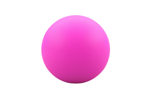 A vibrant pink sphere isolated on transparency background, showcasing its smooth and glossy surface. simplicity and bold color make it visually striking and modern png