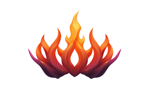 un' vibrante, astratto fiamma design con vorticoso arancia e rosso sfumature, la creazione di dinamico e energico visivo. ardente modello evoca calore e intensità, Perfetto per creativo progetti png