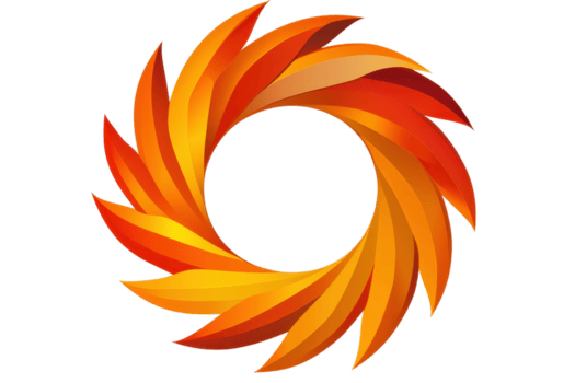 un vibrante, arremolinándose resumen diseño presentando naranja y rojo degradado formas formando circular patrón, evocando sentido de energía y movimiento png