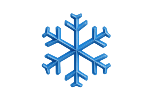 en blå snöflinga med geometrisk design, symboliserar vinter- och kall väder, isolerat på genomskinlighet bakgrund. invecklad mönster slingor unikhet av snöflingor png