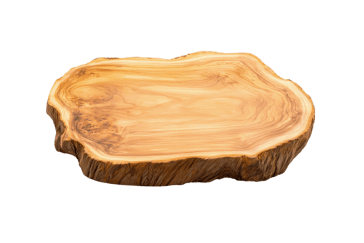 un natural de madera losa con suave superficie y único grano patrón, ideal para rústico decoración o servicio. orgánico forma agrega toque de naturaleza a ninguna ajuste png