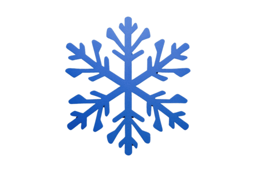 en blå snöflinga med invecklad mönster på genomskinlighet bakgrund, symboliserar vinter- och kall väder. design är symmetrisk och detaljerad, fångande väsen av frostig säsong png