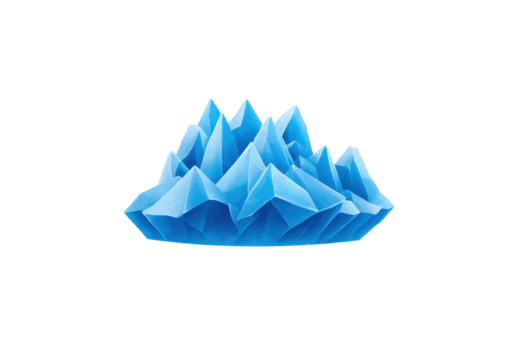 un geométrico, resumen azul cristal escultura con afilado, angular facetas y reflexivo superficie, parecido a moderno Arte pedazo o digital diseño elemento png