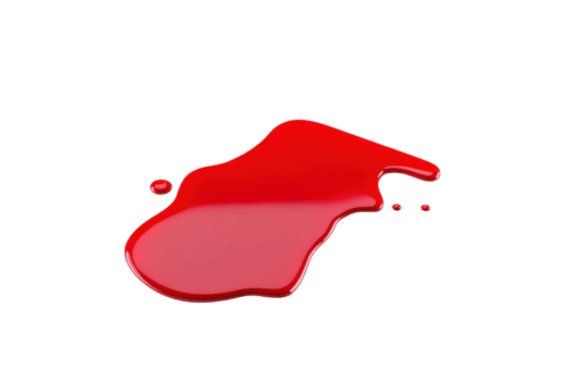 un' vivace rosso liquido versare su trasparenza sfondo, la creazione di astratto forma. lucido superficie riflette luce, aggiungendo profondità e struttura per Immagine png