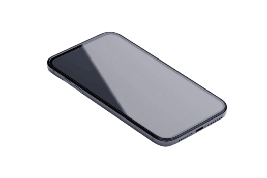 een strak, modern smartphone met reflecterende scherm en slank ontwerp, presentatie van Geavanceerd technologie en minimalistische esthetiek. apparaat is hoekig, markeren haar glad randen en metalen af hebben png