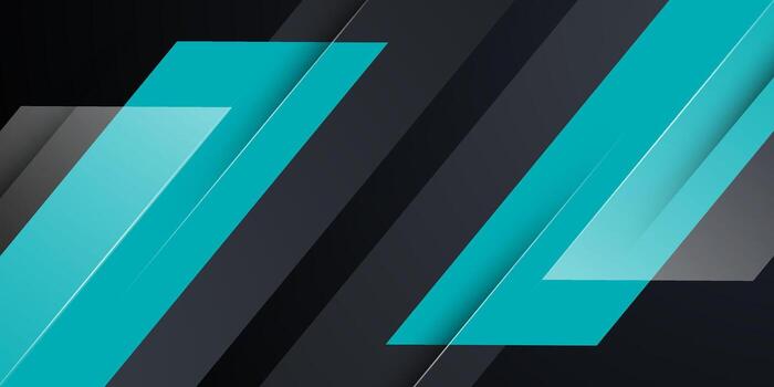 Abstract dark banner background with blue arrow shapes pattern background. Simple overlap pattern with lights concept. vector