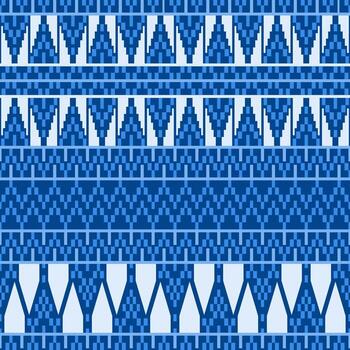 sin costura geométrico Costura modelo de cascada en azul color esquema vector
