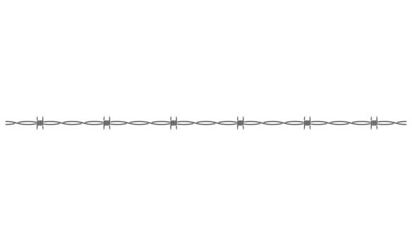 string barbed wire fence element vector
