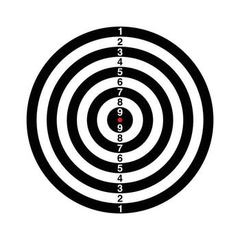 target dart board element vector
