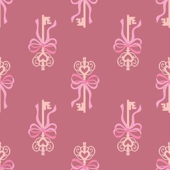 florido llaves con arcos modelo en rosado. interminable texturas para tu diseño vector