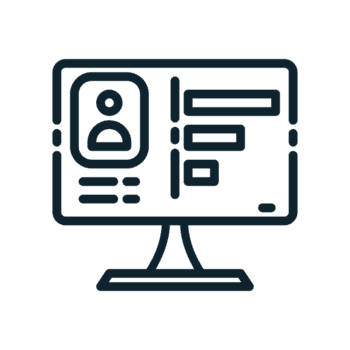 digitaal identiteit icoon in lijn stijl. perfect voor appjes, websites, ui ux, presentaties, of infographics. bewerkbare illustratie het dossier met schoon ontwerp en modern ontwerp. transparant achtergrond. png