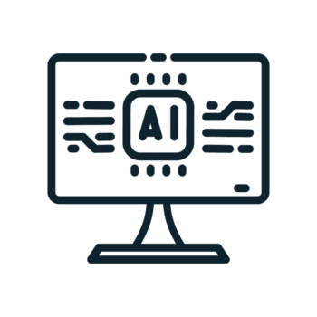 ai analytique icône dans ligne style. parfait pour applications, sites Internet, ui ux, présentations, ou infographies. modifiable illustration fichier avec nettoyer conception et moderne conception. transparent Contexte. png