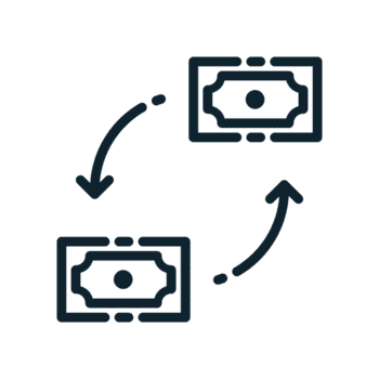 i soldi trasferimento icona nel linea stile. Perfetto per app, siti web, ui ux, presentazioni, o infografica. modificabile illustrazione file con pulito design e moderno design. trasparente sfondo. png