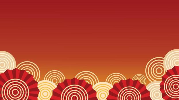 Red gradient background with circular patterns for festival design vector