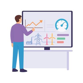 Grid Monitoring, Monitoring renewable power grid performance vector