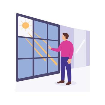 Solar Windows, Building using transparent solar power windows vector