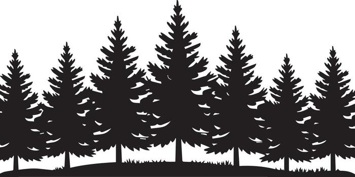 Cad tree line minimal style set of trees elements vector
