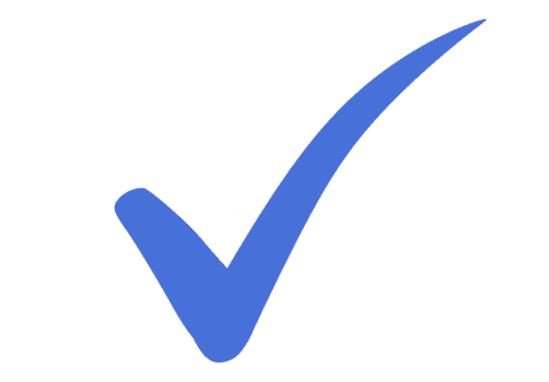 vivace blu segno di spunta confermando completamento contro un' trasparente fondale simboleggiante approvazione accettazione e positivo convalida nel un' digitale ambiente png